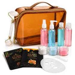 Zestaw podróżny do samolotu pojemniki podróżne kosmetyczka kosmetyki