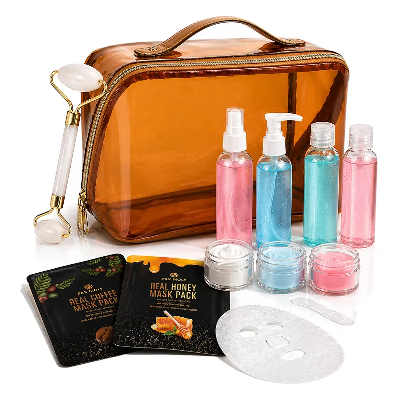 Zestaw podróżny do samolotu pojemniki podróżne kosmetyczka kosmetyki