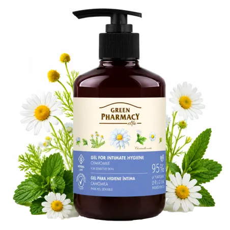 Green Pharmacy płyn do higieny intymnej z rumiankiem przeciwgrzybiczy przeciwbakteryjny żel 370ml