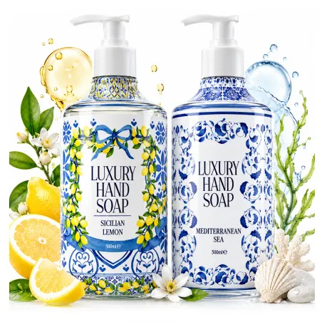 Mydło do rąk w płynie nawilżające w ozdobnej butelce eleganckie 2*500ml