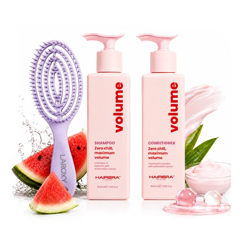 Szampon zwiększający objętość włosów nawilżający 350ml + Odżywka do włosów 350 ml + Szczotka