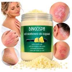 Bingospa sól siarkowa do kąpieli zdrowotna kąpiel siarczkowa siarka do kąpieli leczniczych 550g