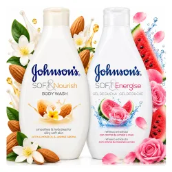 JOHNSON'S żel pod prysznic nawilżający dla kobiet nastolatka 2*400ml
