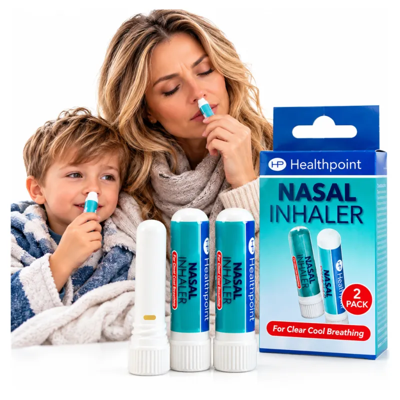 Inhalator sztyft na zatkany nos do nosa zatoki katar dla dzieci i dorosłych z mentolem 2 sztuki