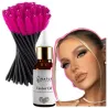 Na porost brwi i rzes - Olejek rycynowy 30ml + Szczoteczki 50szt