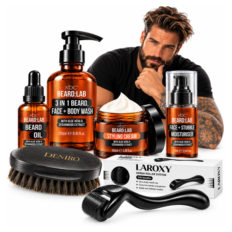 Kosmetyki do brody dla mężczyzn Krem Balsam Olejek Żel KARTACZ Derma Roller