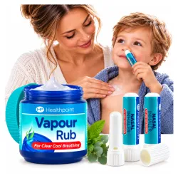 Vapour Rub + 2 Inhalatory do Nosa maść do nacierania klatki piersiowej, Zestaw na Okres Przeziębień i Kataru