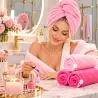 Ręcznik Turban do suszenia włosów z mikrofibry gruby szybkoschnący LAROXY