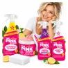 The PINK STUFF naturalne środki czystości do domu sprzątania bezpieczne dla dzieci zwierząt bez chloru ZESTAW